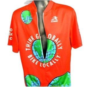 Aussie Cycling Jersey XXL Red One Less Car 1/4 Zip